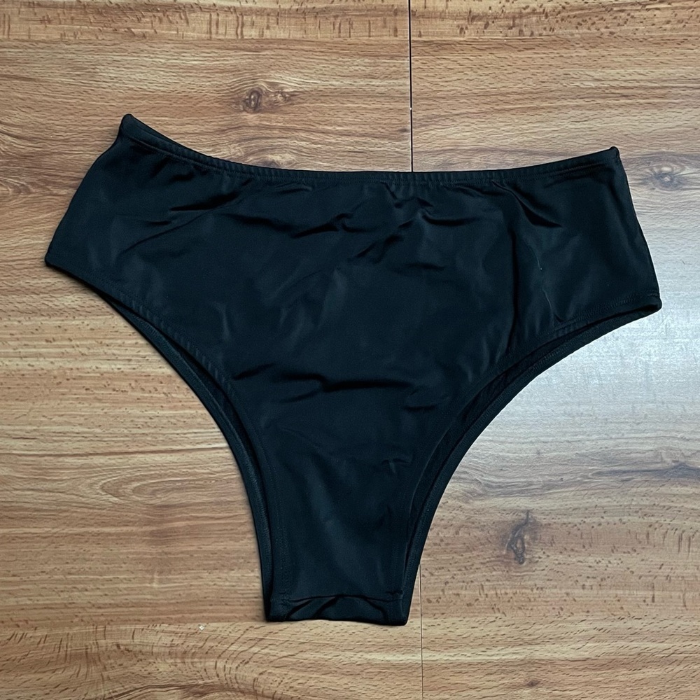 Black High Waisted Bikini Bottom